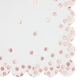thumbnail image 3 of 50 Pack Scalloped White & Rose Gold Napkins for Birthday, Wedding Decorations, Foil Polka Dotted for Holiday Party (3 Ply, 6.3 In), 3 of 7