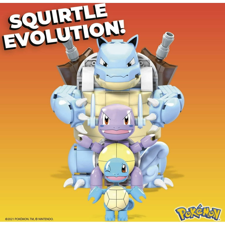 MEGA Pokemon Squirtle Building Toy Kit with 3 Action Figures (379 Pieces)  for Kids