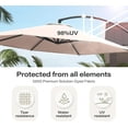 thumbnail image 6 of NIAIZEK 11FT Multicolor Curved Offset Cantilever Patio Umbrella, with Heavy Base and 360° Rotation, 6 of 7