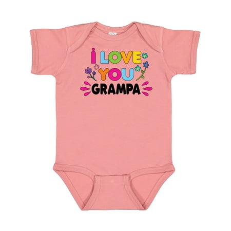 

Inktastic I Love You Grampa with Flowers Gift Baby Girl Bodysuit