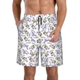 thumbnail image 2 of Uemuo Monkey Submarine Captain Pattern Men's Swim Trunks Hawaiian Beach Bathing Suit Swimsuits Beach Quick-Dry Shorts with Pockets-XX-Large, 2 of 9