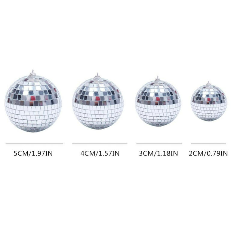 Zenbuff 6 Pcs 2.4 inch Mirror Disco Ball Ornaments Christmas Hanging Balls Xmas Party Wedding Home Tree Decoration with Cosmos Fastening Strap
