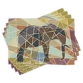 thumbnail image 1 of Ambesonne Animal Place Mats Set of 4, Mosaic Animal, Standard Size, Multicolor, 1 of 6
