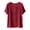 Red, variant on MEICHEN Women's Fashionable Casual Solid Color Pleated Cotton and Linen Tops Shirts and T Shirts Summer Essentials Tops for Women