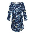 thumbnail image 5 of JTZGDY Women Tunic Tops for Leggings Dressy Casual Summer 3/4 Lenght Sleeve Crewneck Floral Graphic T-Shirts Loose Irregular Hem Blouse Multicolor#16 S, 5 of 6