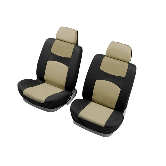 Unique Bargains Universal Front Car Seat Cover Protector Pad for Car Truck SUV Black Beige
