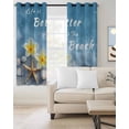 thumbnail image 4 of Life Is Better At The Beach Blackout Curtains for Bedroom Living Room, Summer Ocean Starfish Flower 84 In Long Thermal Insulated Room Darkening Drapes Grommet Window Treatments, 42 x 84 In, 4 of 9