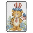 thumbnail image 3 of Patriotic Tiger Cub Holds Flag Picnic Blanket Waterproof Outdoor Beach Blanket Hand-held Pad Suitable for Travel, Camping, Beach, Family Gatherings, 3 of 8