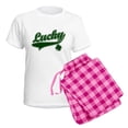thumbnail image 5 of CafePress - Lucky St. Patricks Day Women's Light Pajamas - Women's Short Sleeve Print T-Shirt and Pants Light Cotton Pajama Set, 5 of 7