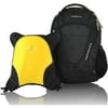 Obersee Oslo Diaper Bag Backpack and Cooler, Black/Yellow
