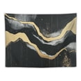 thumbnail image 5 of ERAPDAUR  Marble Tapestry Japanese Kintsugi Marbling Stone Tapestry Wall Hanging For Bedroom Living Room Dorm Home Decor Black White Golden Veins 50x40inch, 5 of 6