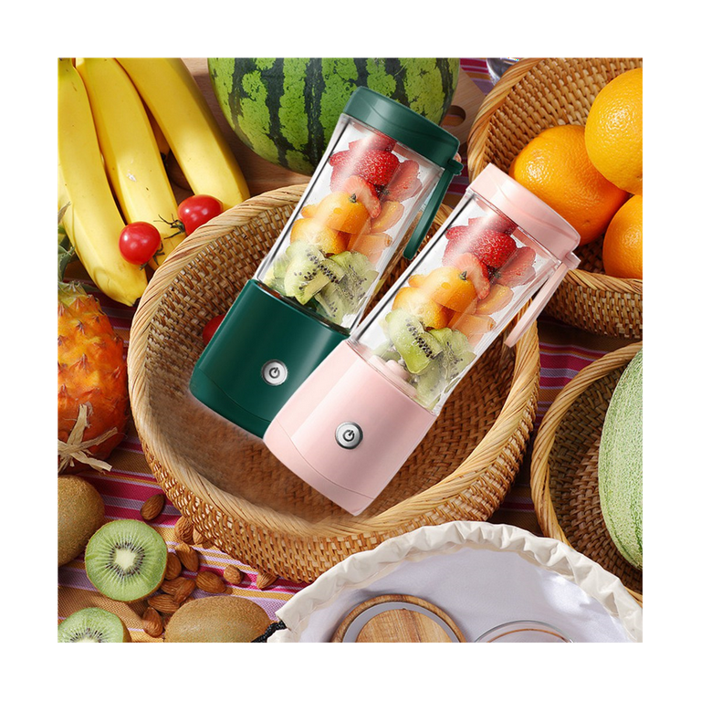 380ml Portable Blender Wireless Mini Juicer USB Electric Blender Fruit Juicer for Fruit and Vegetables Juicer Machine-A, Green
