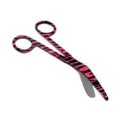 Pink Full Zebra Pattern Color Lister Bandage Scissors 7.25"