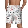 thumbnail image 4 of Uemuo Cute Magic Bunny Pattern Mens Swim Trunks Quick Dry Board Shorts with Mesh Lining, Stretch Beach Shorts Quick Dry No-Chafing Board Shorts-Medium, 4 of 9