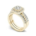 thumbnail image 2 of 1-1/2 Carat T.W. Diamond Single Halo Cluster Two-Band 14kt Yellow Gold Engagement Ring Set, 2 of 5