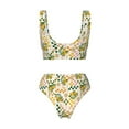 thumbnail image 6 of Rocae Lemon for Bikini Set for Women Two Piece Sexy High Swimsuits Split Crossover Bikini Medium, 6 of 9