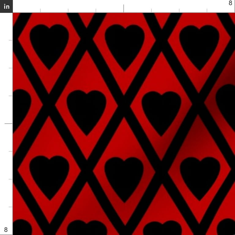 Red Hearts Fabric, Wallpaper and Home Decor