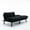 Black, variant on Emerald Upholstered Pine Sofa - 165° Back Angle - Small Room - Modern Design