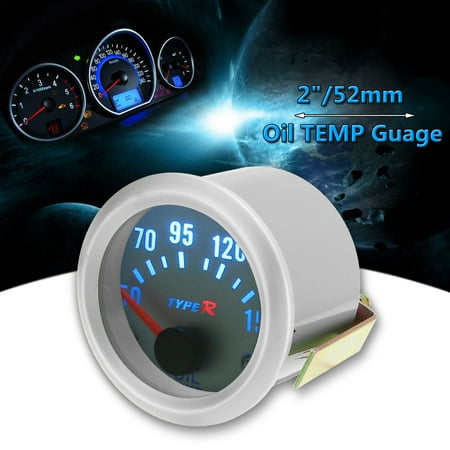 - Universal 2'' 52mm Blue LED Car Pointer Oil Temperature Temp Meter Gauge 50-150℃