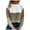 Brown, variant on Women's Sweater Stripe Patchwork Long Sleeve Crew Neck Loose Fit Warm Pullover Tops