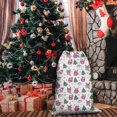 thumbnail image 5 of Christmas Bags Drawstring,Pink Christmas Santa and Tree Pattern Large Xmas Christmas Gift Bags,Reusable for Xmas and New Year Party Favors and Supplies,27.6" X 19.7", 5 of 6