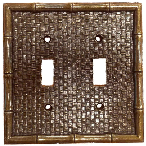 Leviton Tiki Bamboo 2 Gang Switch Cover Plate Switchplate Com - Leviton Wood Wall Plates Leviton Tiki Bamboo 2 Gang Switch Cover Plate Switchplate Com - Leviton Wood Wall Plates