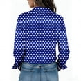 thumbnail image 3 of Veste en Jean Imprimée pour Femmes, Cardigan Décontracté à Manches Longues et Coupe Ample avec Boutons devant et Col à Revers, 3 of 5