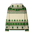 thumbnail image 4 of Women's St Patricks Day Sweatshirt Long Sleeve Crewneck Irish Shamrock Print Hoodie Plus Size Saint Patricks Shirt Camel M, 4 of 4