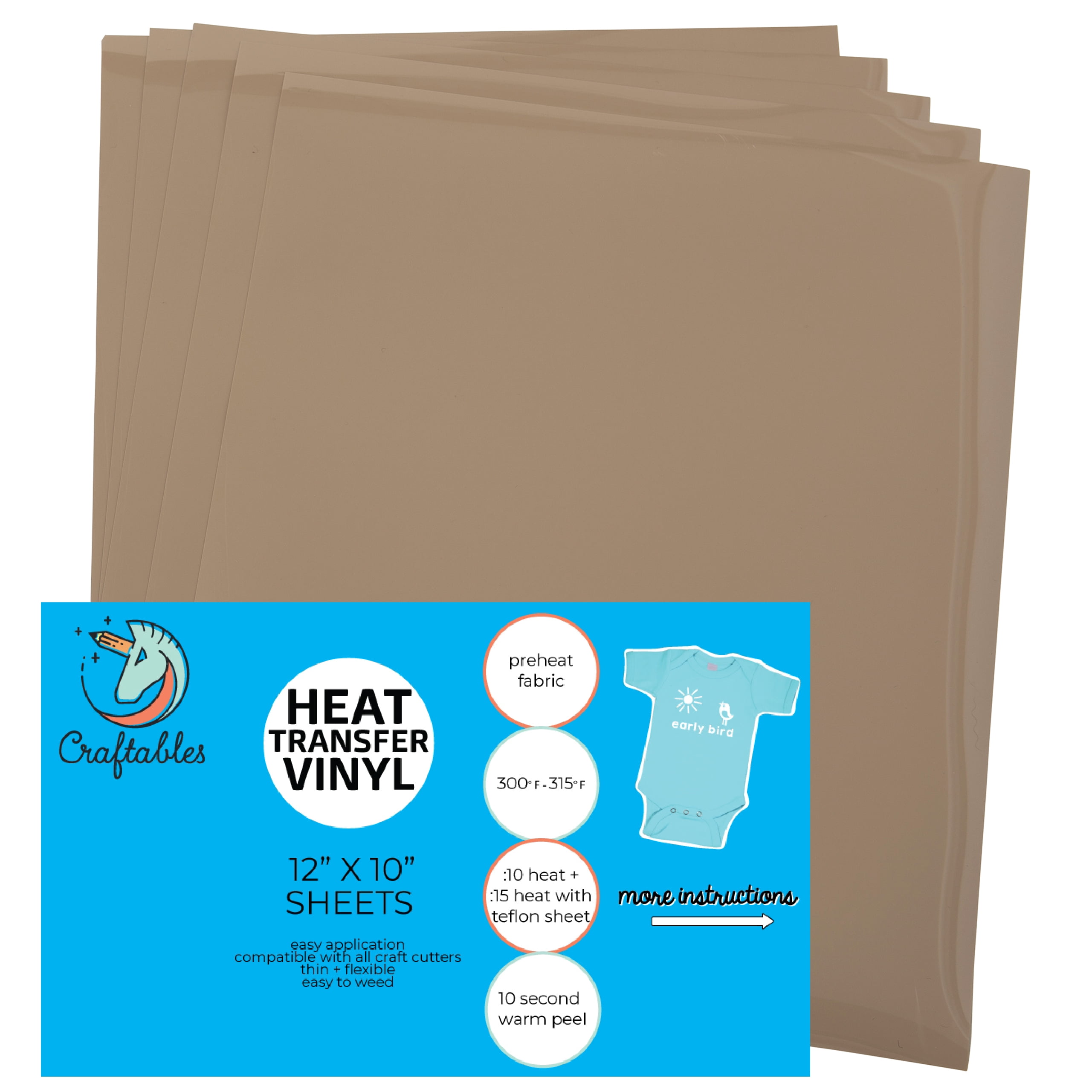 Siser EasyWeed Heat Transfer Vinyl YELLOW Sheet 12 x 12
