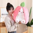 thumbnail image 4 of Juguete de peluche de conejo de frutas Kawaii, divertido, zanahoria, fresa, se convierte en conejo, regalo de cumpleaños y Navidad para niños, 4 of 5