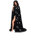 thumbnail image 2 of Harpily Long Cloak For Halloween Unisex Themed Star Pattern Hooded Witch Cloak Event Gathering Performance Fancy Dress, 2 of 4