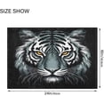 thumbnail image 2 of Coolnut Tiger Black & White Toilet Rugs U-Shaped Absorbent Non-Slip Bath Rug Soft Polyester Fiber Machine Washable Bathroom Mats 24x16 Inches Home Decor, 2 of 7