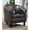 Dark Brown, variant on Modern Faux Leather Upholstered Tub Chair in Red