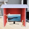 thumbnail image 4 of Milaget Housse de Bureau Insonorisée Légère Portable pour Podcasts Studio de Musique en Direct Rouge 60cm, 4 of 8