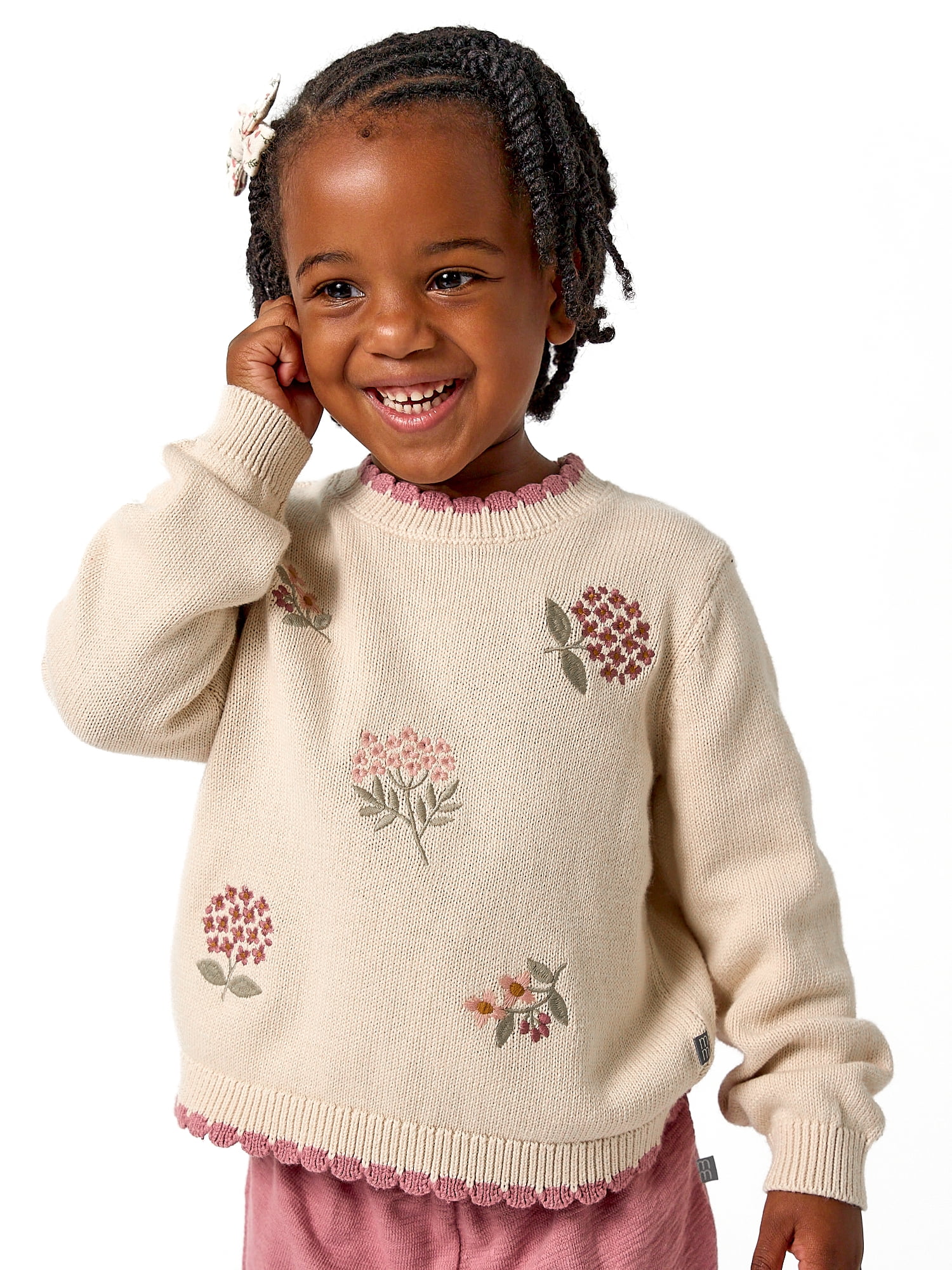 Modern Moments by Gerber Toddler Girl Textural Sweater, Sizes 12 Months - 5T