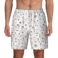 thumbnail image 2 of Picia Funny Chicken pattern Mens Swim Trunks with Compression Liner Stretch Beach Shorts Quick Dry with Zipper Pockets No-Chafing Board Shorts-X-Large, 2 of 9