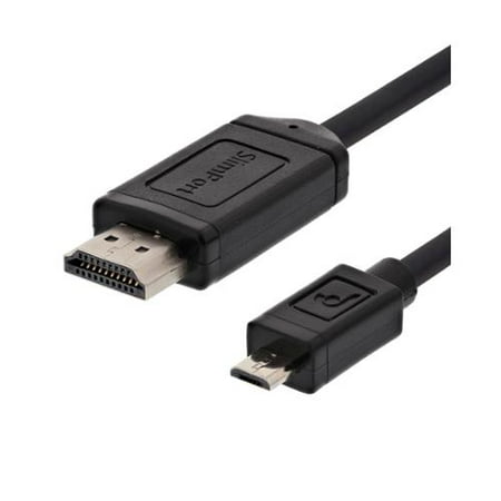 Fosmon 10FT SlimPort 5-Pin Micro USB to HDMI Cable Adapter Converter (Supports Full HD 3D at 1080p @60Hz) Fosmon 10FT SlimPort 5-Pin Micro USB to HDMI Cable Adapter Converter (Supports Full HD 3D at 1080p @60Hz)