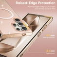 thumbnail image 2 of Decase for Samsung Galaxy S24 Ultra Compatible with MagSafe Case,Shockproof Anti-Scratch Crystal Clear Non-Yellowing Military Grade Drop Protection Bling Gliiter Magnetic Case Cover,Gold, 2 of 7