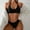 Black, variant on TACILIP Women's 2 Piece Bikinis Set String Bikinis Set Swimsuits for Women Bathing Suit Tanning Bikinis Solid Color