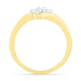 thumbnail image 3 of DGOLD 10kt Yellow Gold Round White Diamond Classic Two Stone Ring (1/3 cttw), 3 of 5