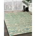 thumbnail image 2 of Ahgly Company Indoor Round Abstract Green Abstract Area Rugs, 3' Round, 2 of 6