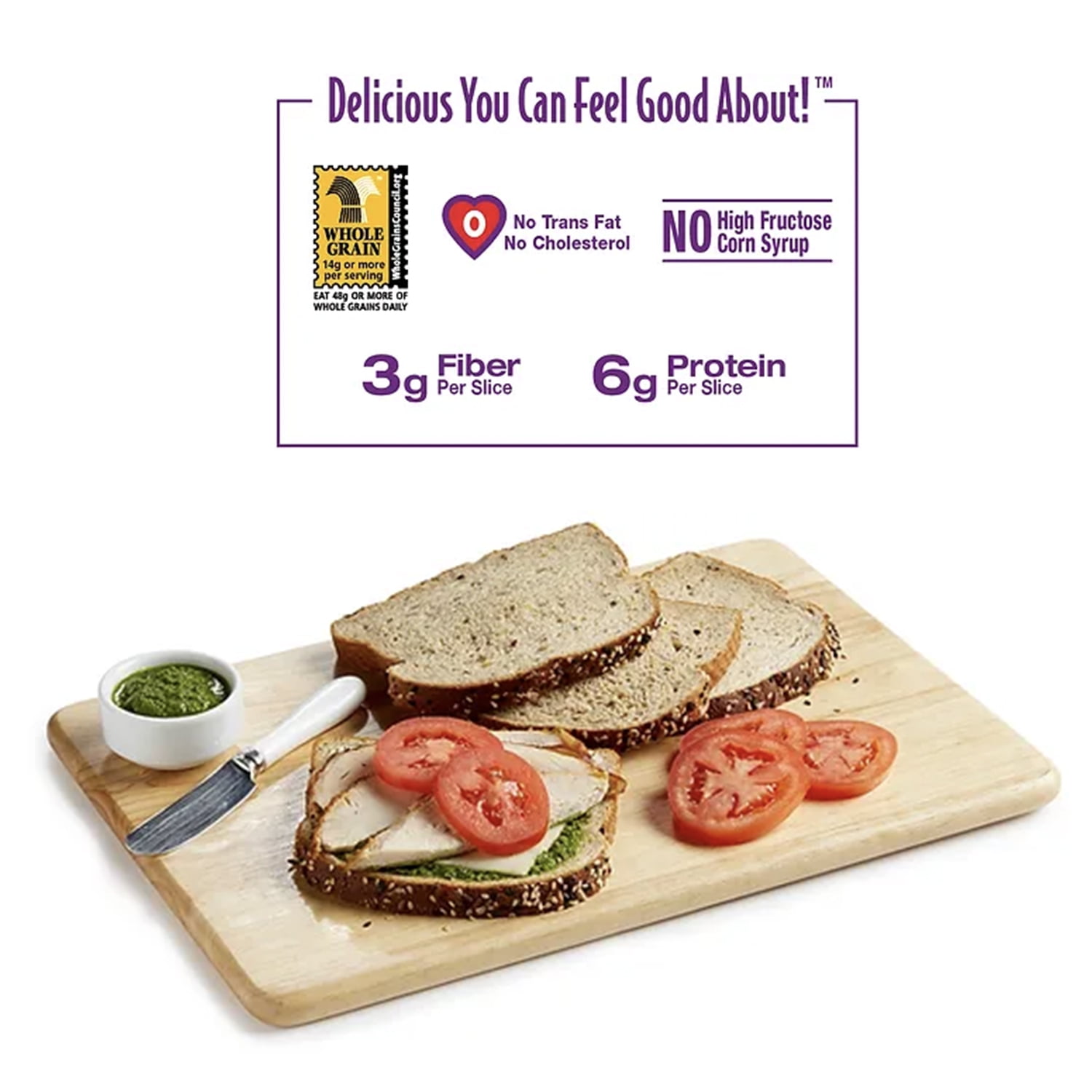Milton's, Seeds & Grains, Sliced Sandwich Bread Loaf, 24 oz, Shelf Stable