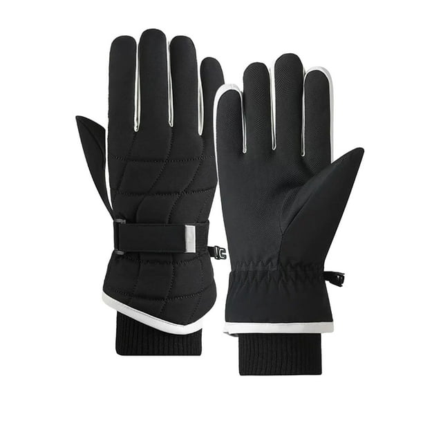 Guantes de Invierno Impermeables Guantes de Esquí de Invierno Impermeables Resistentes Al Frío Forrado de Lana a Prueba de Viento Espesorado Cálido Deportes Espesorado Al Aire Libre Guantes Cálidos De