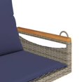 thumbnail image 5 of vidaXL Swing Bench with Cushions Grey 63x62x40 cm Poly Rattan, 5 of 5