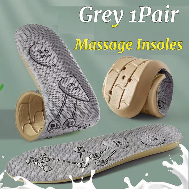 Plantillas de ajenjo, plantilla de acupresión para pies, para hombres y mujeres, almohadillas deportivas suaves, insertos, desodorante absorbente de sudor, plantilla de masaje, almohadillas para zapat Dengxun unisex