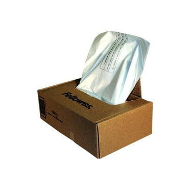 Fellowes 36055 Powershred Shredder Bags f/Models C-380, C-380C, Clear, 50 Bags & Ties/Carton