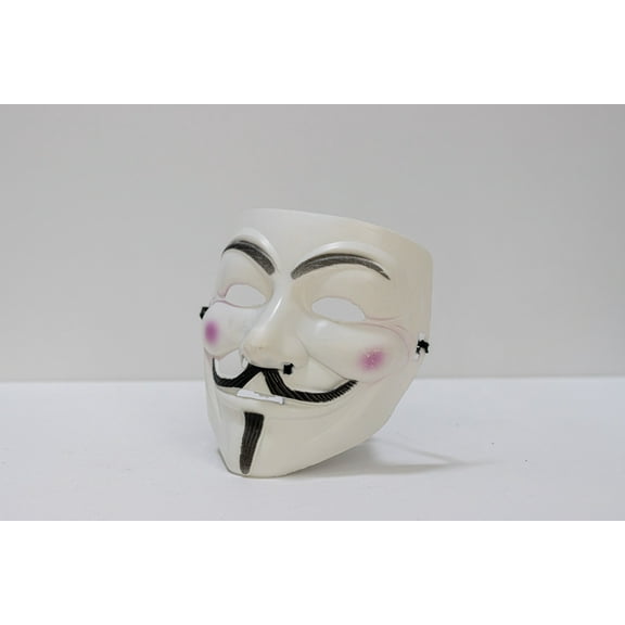 Classic White Hacker Style Mask Cosplay Costume Party Prop for Festivals