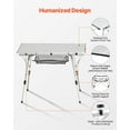 thumbnail image 6 of Folding Camping Table Portable Lightweight Aluminum Adjustable Height Roll Up Side Table with Mesh Top and Carry Bag for Outdoor BBQ Tailgating Picnic Travel Silver, 6 of 6
