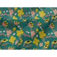 thumbnail image 4 of oneOone Viscose Jersey Green Fabric Leaves & Tulip Floral Craft Projects Decor Fabric Printed By The Yard 60 Inch Wide, 4 of 5
