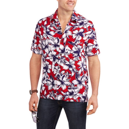 GEORGE - Big Men's Rayon Hawaiian Shirt - Walmart.com - Walmart.com